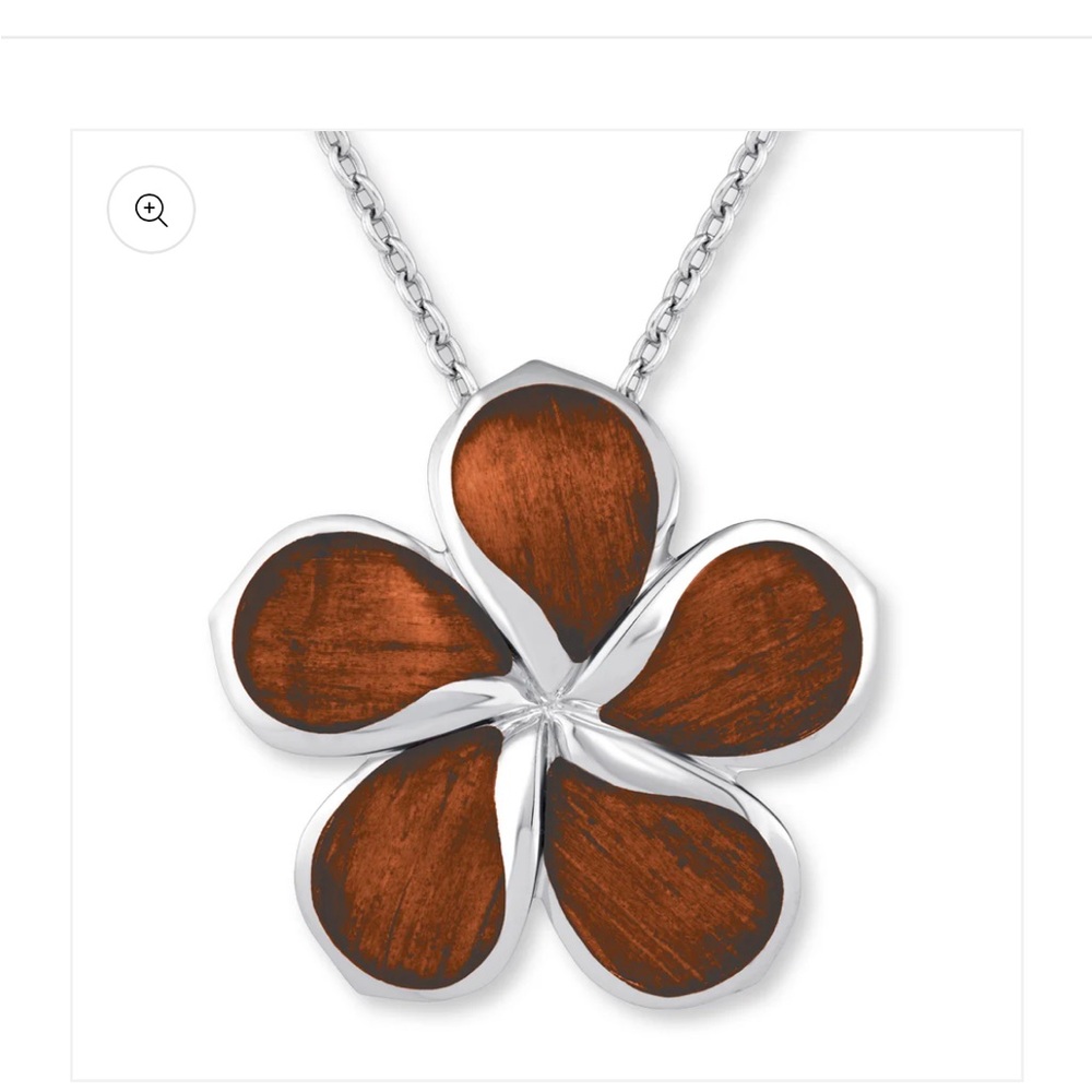 Na Hoku Sterling Silver Large Plumeria Pendant